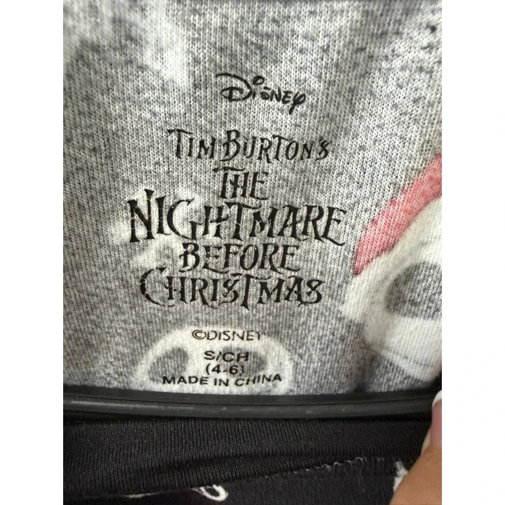 Disney Nightmare Before Christmas Jack Skellington Santa Pajama Top Black Small